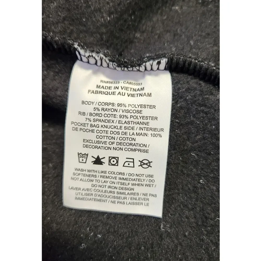 Nike Funnel Neck Fleece Pullover Heathered Black Gray Athletic Sweatshirt Medium